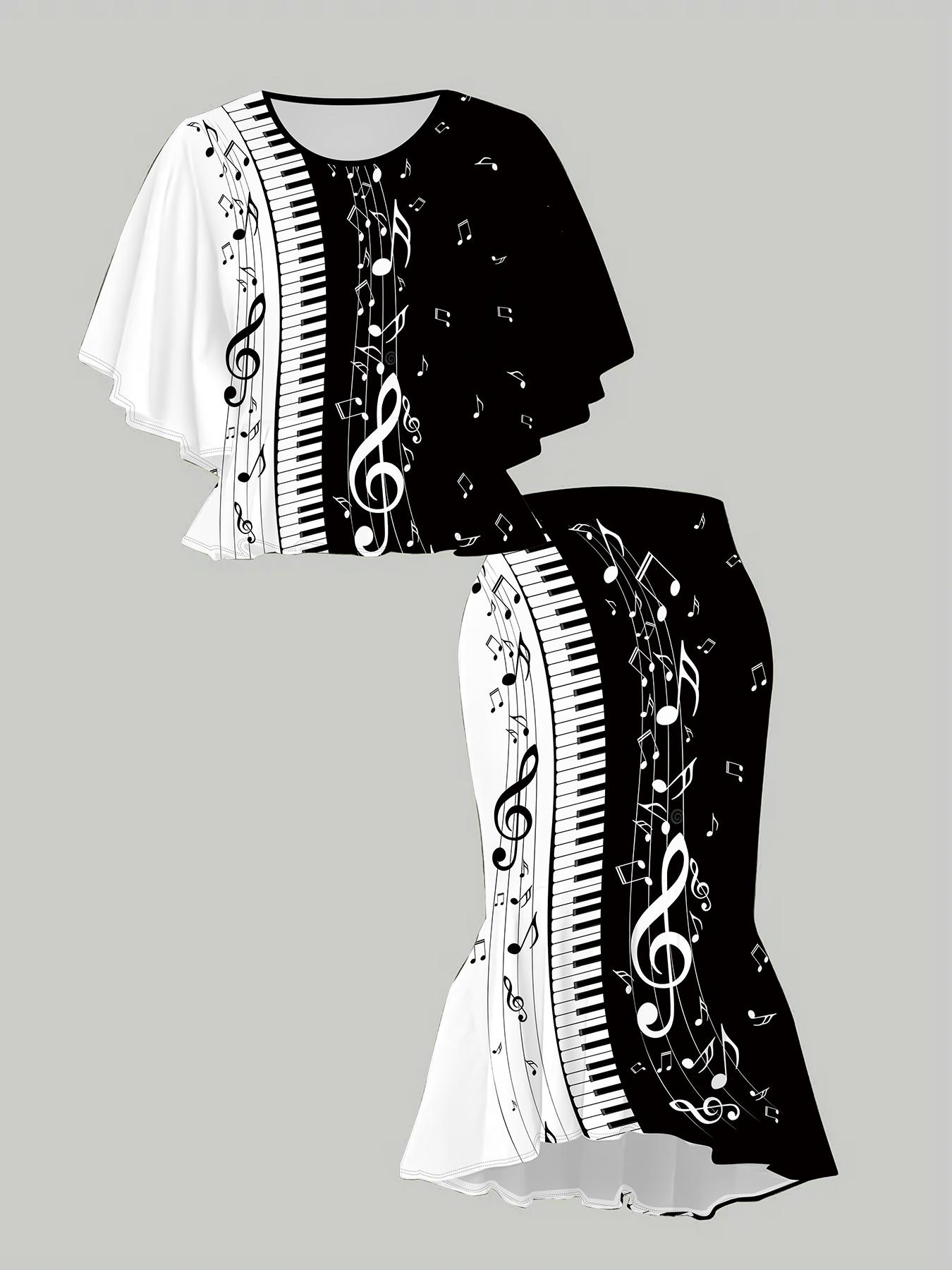 

Женский принт «Классический тотем», напечатанный на 3D-принтере, модный, большого размера, элегантный, универсальный для всех сезонов. Футболка, Юбка и Комплект 1XL чёрный