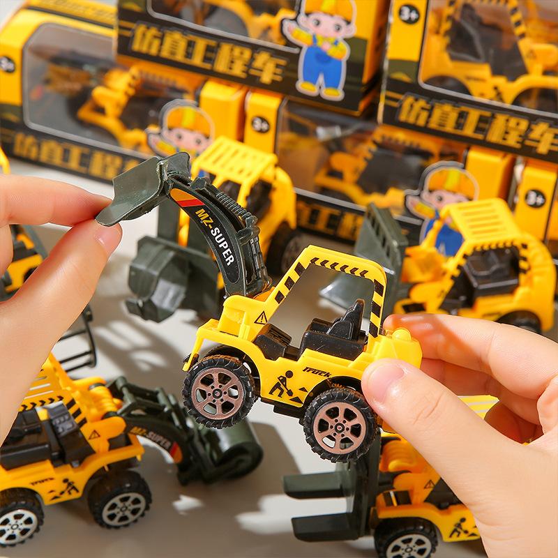 Boxed Pull-Back Construction Vehicle Boys Toys June 1 Children'S Day Prizes Kindergarten Gifts Small Toys