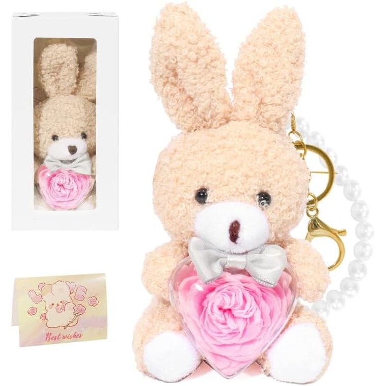 Preserved Flower Preserved Flower Ma stuffed animal and rose gift Celebration Anniversary Birthday Eternal Flower Mother s Day Valentine s Day Gift
