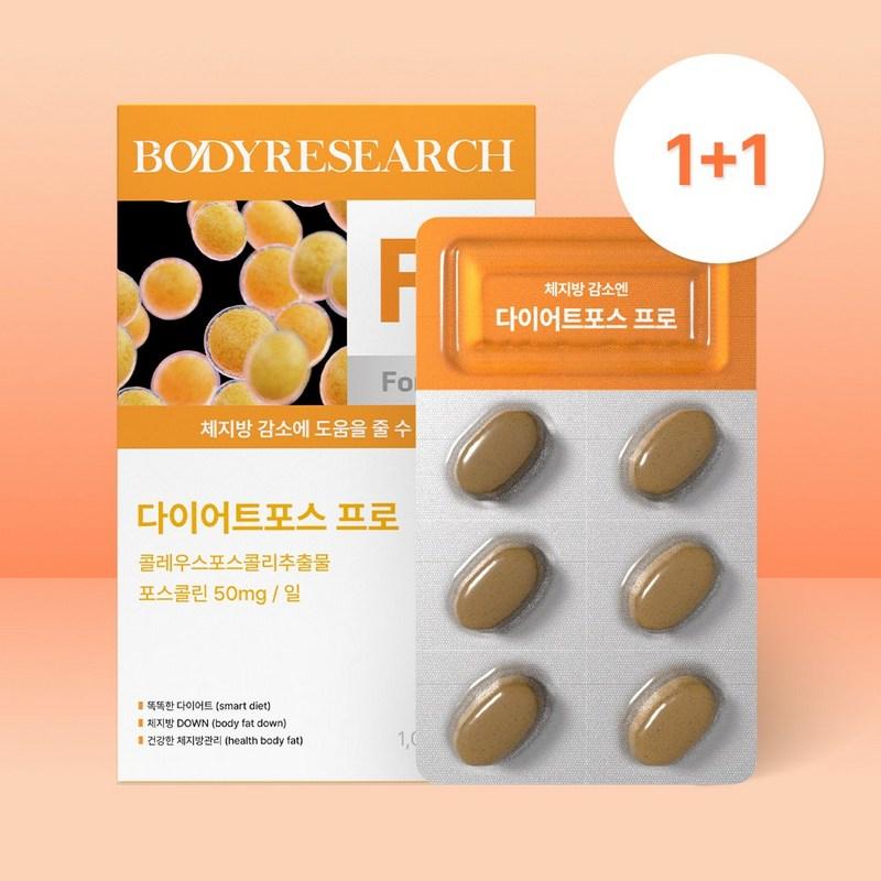 

1+1 Body Research Diet Force Pro Coleus Forskoli Lean fat muscle loss basal metabolic rate body fat reduction supplement, 12 tablets, 2 units