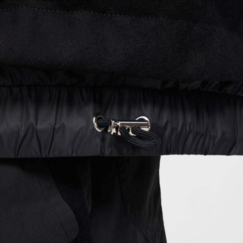 Nike X Sacai Sportswear Loose Fit Patchwork Parka Down Jacket Men Outerwear Black CT3269-010