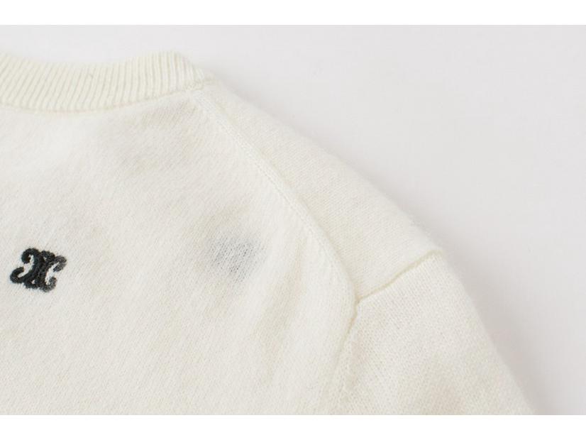 Women's 100% Pure Cashmere Crew Neck Embroidered Loose Sweater