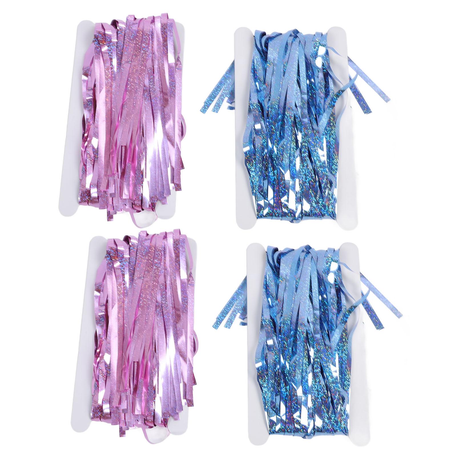 

Набор из 4 шт. Мишура Занавес для двери Складной Многоразовый Металлический Мишура Фольга Бахрома Занавес для Вечеринок разноцветный