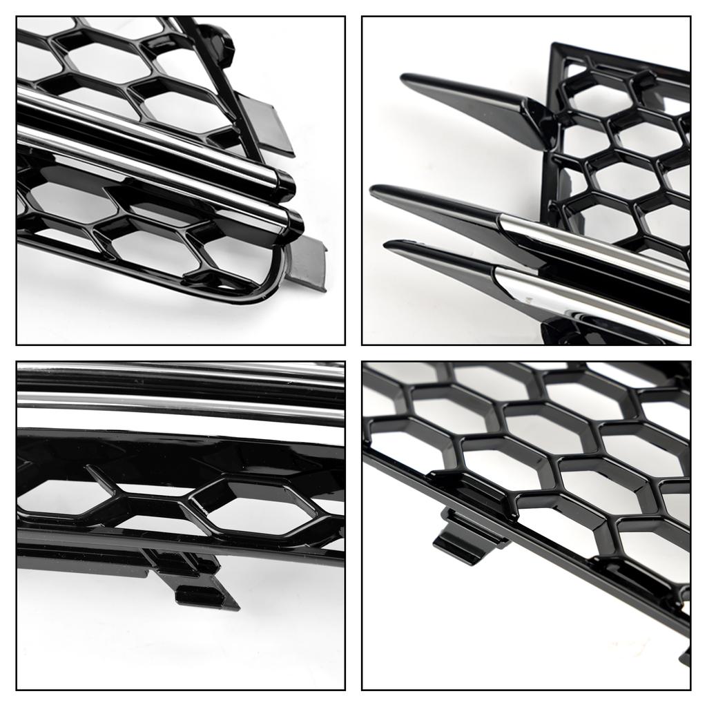 2 Stück Front-Nebelscheinwerfer-Abdeckung Blende Stoßstangen-Grill Passend für A6 4G C7 2012-2015