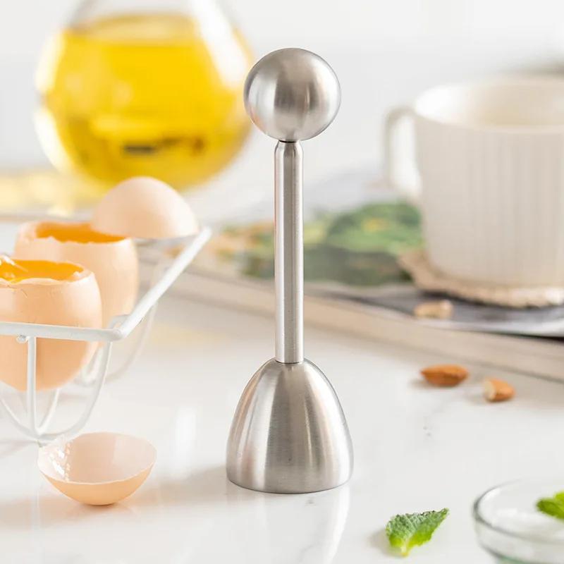 Egg Topper Cutter Stainless Steel Egg Cup Holder Eggshell Opener Cracker Cutter Boiled Egg Shell Opener Scissors Kitchen Gadgets