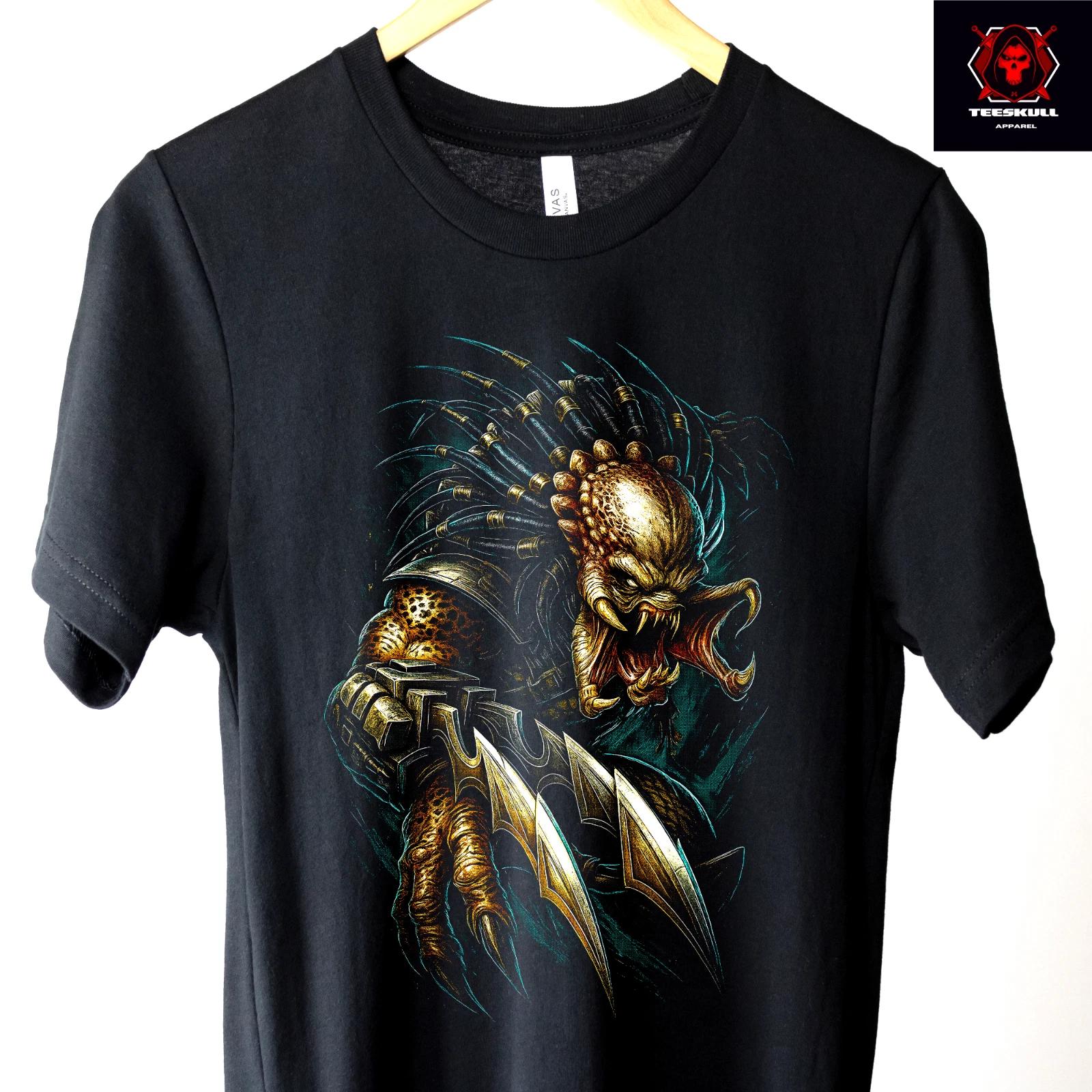 Predator (1987) Retro Horror Movie Character Unisex Premium Cotton T-Shirt 2XL
