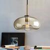 Luminária pendente nórdica LED de vidro de alta qualidade Cabeça dourada Vários formatos de vidroQuarto Sala de estar Restaurante Corredor