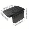 1pc Car Armrest Cushion with Side Storage Pocket, Fit Vehicle Interior Accessory, Vehicle Storage Solution | Stylish Armrest Cushion