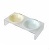 Ceramic Pet Bowl with Simple to Clean Elevated Cat Minimalist Design Acrylic