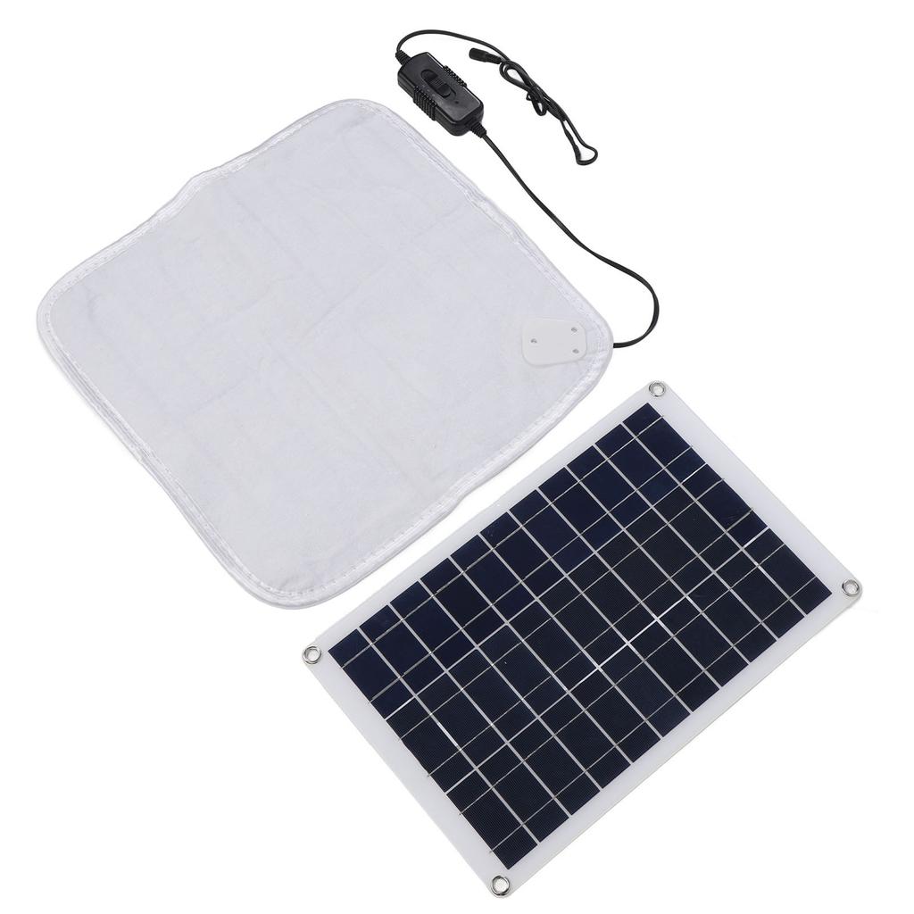 Solar Panel with Heated Blanket 50W Adjustable Gears Portable Monocrystalline Solar Panel for