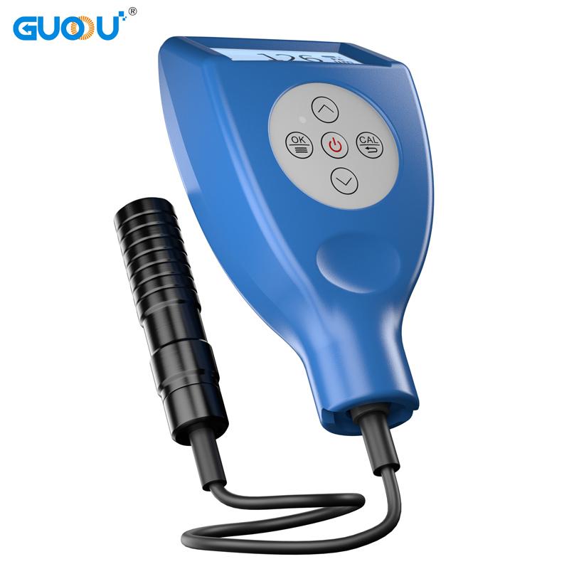 GuoOu GTS8202.V3 Factory Priced Digital Plastic Magnetic Powder Paint Coating Thickness Gauge Back Light Thin Film Testing синий