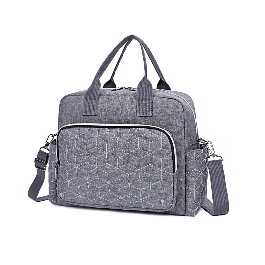 Fashionable Quilted Diamond Grid Single Shoulder Mommy Bag Travel Multifunctional Large Capacity Handheld Diagonal Diaper Bag