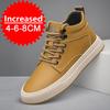 Utendørs Sneakers Herre Casual Ekte Skinn Høydeøkende Sko For Menn 8cm Nye Usynlige Hælløft Snøresko Sport