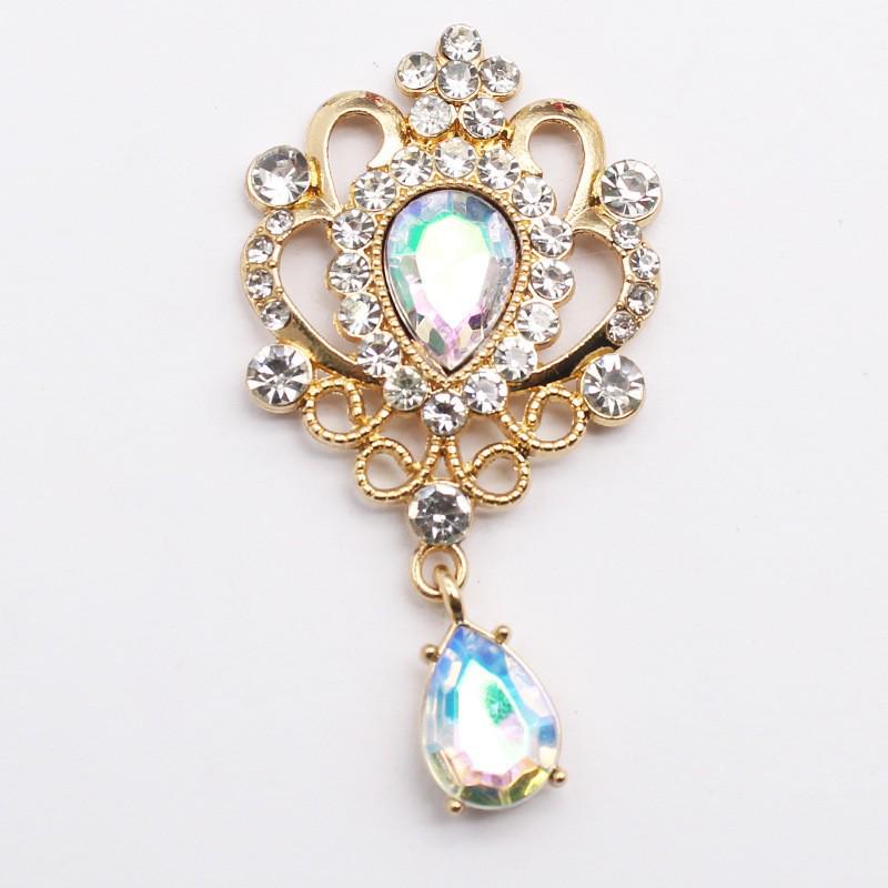 32*60MM Teardrop Acrylic Pendant Brooch for DIY Clothing and Headdress.