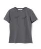 MILLO WOMEN Pearl Ribbon T-Shirt [Charcoal]