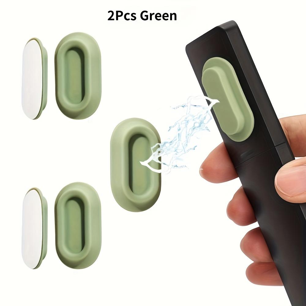 

2 шт. Настенный магнитный держатель для пульта дистанционного управления, самоклеящийся, пластиковый, легкий, не требует электричества, независимый, вместимость до 3,2 кубических футов 2pcs зелёный
