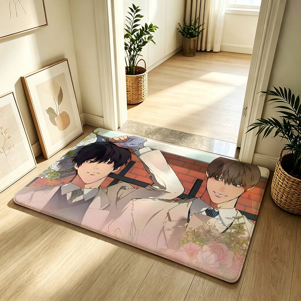Manhwa L-lost In The Cloud Cute Carpet Bathroom Anti-slip Mat Door Mat Home Decoration Mat Entrance Door Mat Scratch-resistant