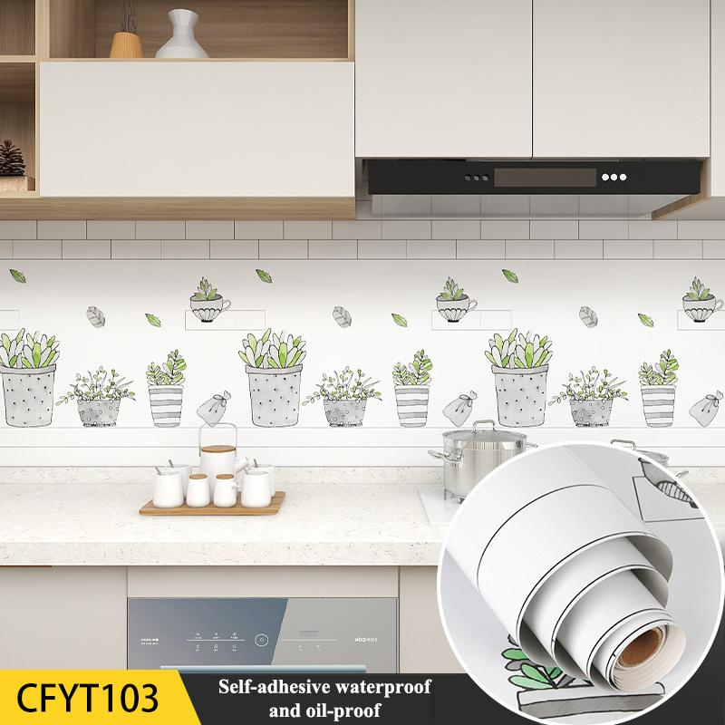 Naklejki Ścienne Kuchenne Odporne na Olej i Wodoodporne PCV Folia Aluminiowa Blat Kuchenki Szafka Samoprzylepna Tapeta do Dekoracji Domu