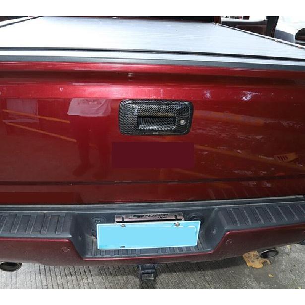 For 14-2018 Chevy Silverado/GMC Sierra Carbon Trunk Door Handle Bowl Cover Trim