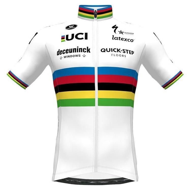 

2026 Dece uninck Quick Step World Cham pion Cycling Jersey baju basikal XS