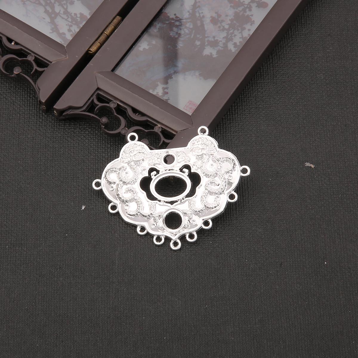 

Металлические замковые соединители, очаровательные аксессуары для ювелирных изделий «сделай сам», фурнитура, принадлежности для изготовления ювелирных изделий 62×50mm серебряный