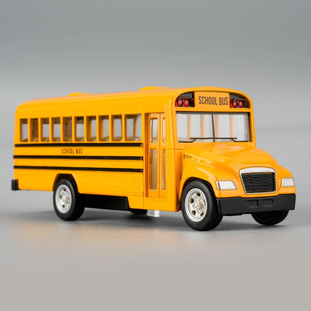 RMZ CITY 1:36 Die-Cast Yellow School Bus Toy Car - Pull-Back Vehicle for Boys & Girls, Kids' Gift, Collectible Car Model