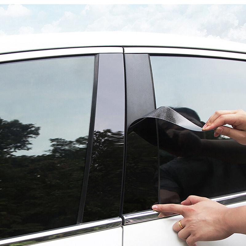 6pcs Fit For Skoda Octavia Mk3 5E 5 Door Liftback 2014-2019 Gloss Paino Black Pillar Posts Door Window Moulding Trim Cover Sticker