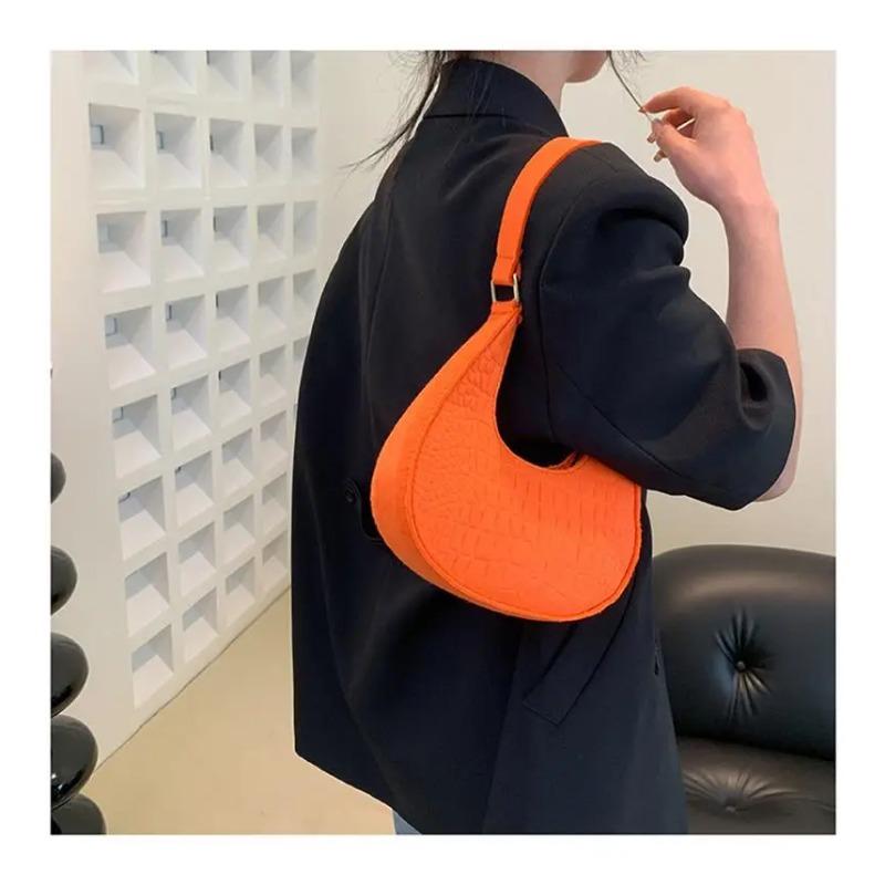 Temperament Handbag Casual Trendy Stone Pattern Shoulder Bag Single Shoulder Design Winter Fashion Women'S Underarm Bag