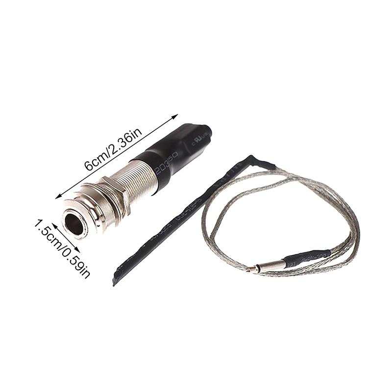 Piezo Bridge Plug & Play Acoustic Pickup with Endpin Jack 6.35mm Preamp for Guitar & Ukulele Easy Install Acoustic Amplification