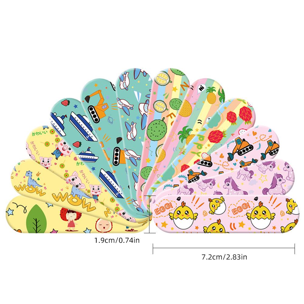 120pcs/box Colorful Cartoon Cute Band Aids Waterproof Breathable Strong Adhesion Wound Hemostasis Anti-Bacterial Woundplast