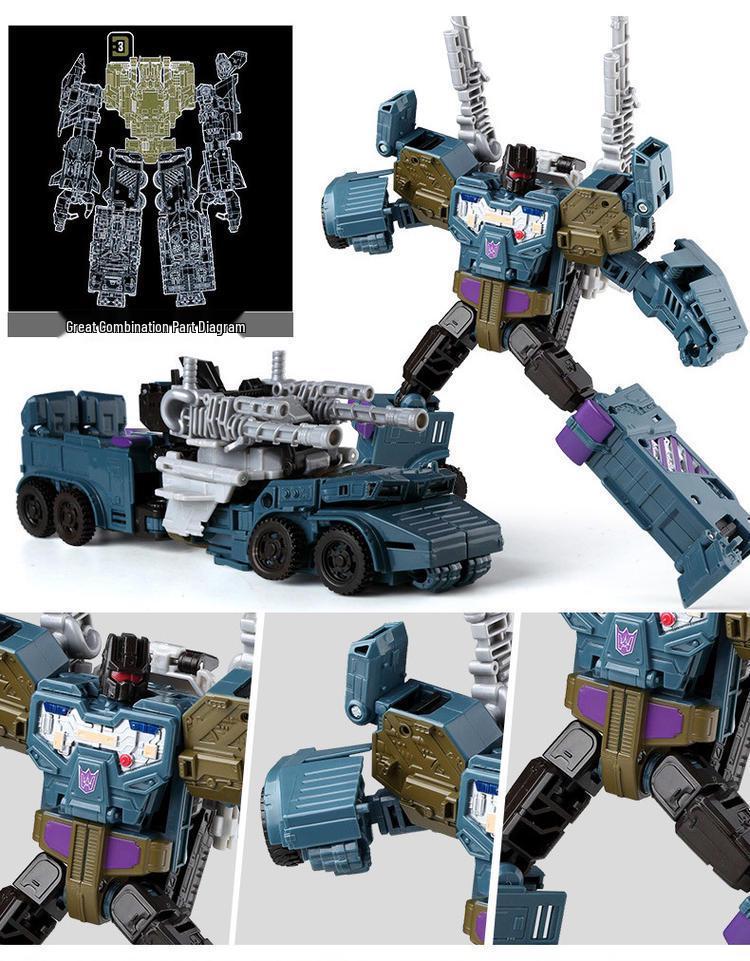 Transforming Devastator Predaking 5-in-1 Toy Robot Action Figure for Kids