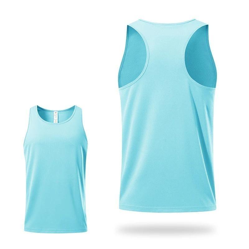 (55-100KG) Men's Breathable Quick Dry Running Sports T-shaped Tank Tops