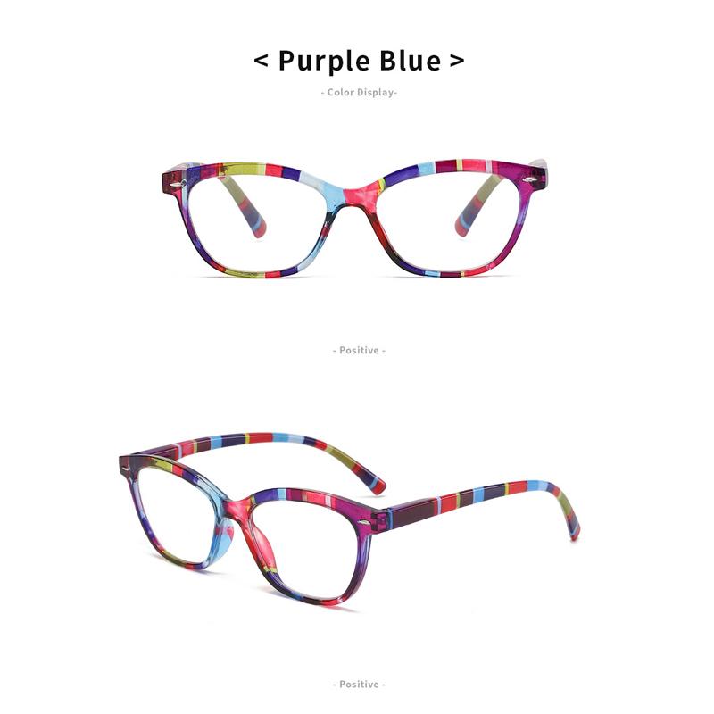 Retro Chequer Colorful Women Reading Glasses with Presbyopia Eyeglass High-Definition Anti Blue Light Men Eyewear +1.0+1.5+2.0+2.5