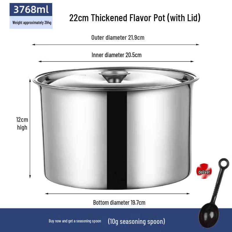 Mubaisen Stainless Steel Seasoning Jar with Lid
