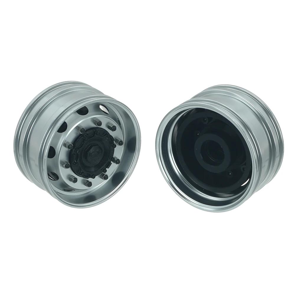 1 Pair Metal Front Rear CNC Wheel Hubs for 1/14 Tamiya RC Truck For Scania 770s For Volvo FH16 For Man