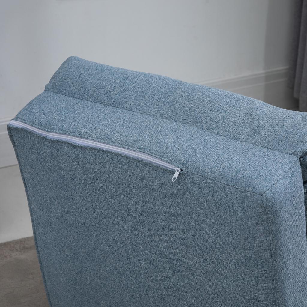Floor Chair Folding Mattress Sleeping Mat, 2-in-1 Design, Removable Cushion, 60 X 80 X 56 Cm, Sky Blue