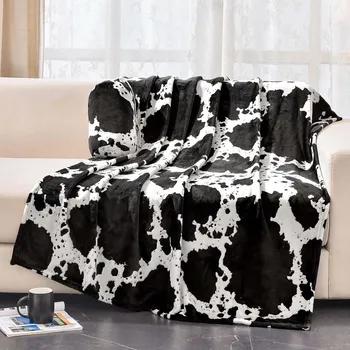 VIKAMA Cheetah Printed Super Soft Flannel Fleece Blanket Plush Fluffy Bed Sofa Travel Single Sided Wool Throw