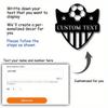 Metal Wall Art Soccer Team Emblem Custom Sign Home Office Decor