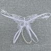 Pure lust panties lace butterfly sexy thong women's open pearl massage transparent panties free of fun