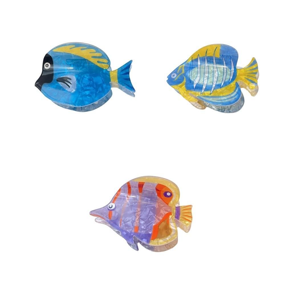 Ozean-Serie Fisch Haarkralle Cartoon Acryl Haarkralle Süßer Großer Hai-Clip Pferdeschwanzhalter