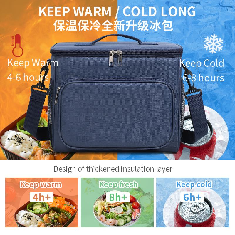 Lunch Bag Outdoor Picnic Camping Handheld Lunch Box Insulated Bag Freshness Preservation Food Container Portable Thermal Carrier