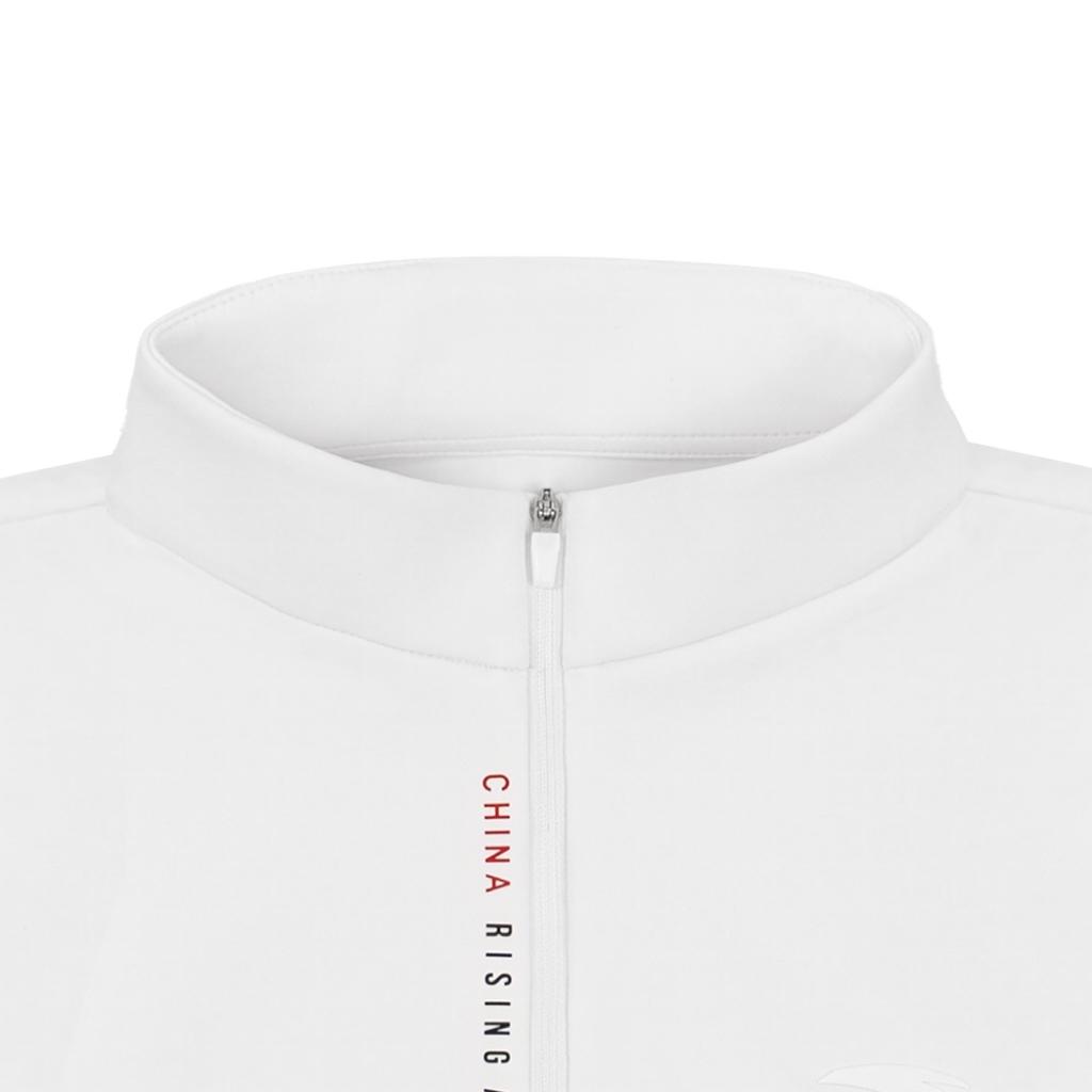 Anta Business Casual Sports Fashion Comfortable Lightweight Versatile Long Sleeve T-Shirt Half Open Collar Light Warm Fleece Knit 152547402RN-1