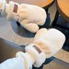 Fluffy Winter Gloves Velvet Mitten Cute Plush Gloves  Women