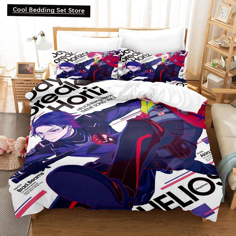 3D Cartoons Game Helios Rising Heroes Bedding Set Single Twin Full Queen King Size Bed Set Adult Kid Bedroom Duvet Cover Sets