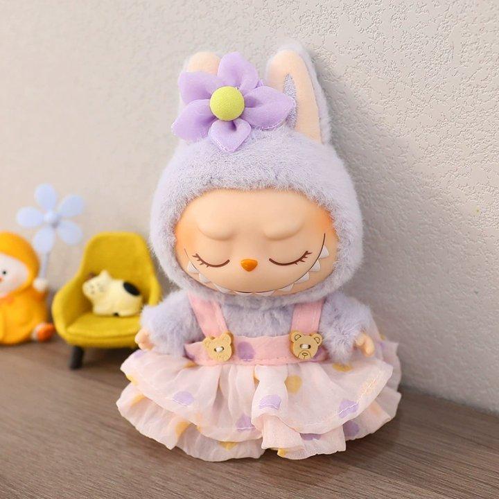 Labubu Pendant Clothes Blind Bag 1/2 Gen The Monsters Vinyl Face Doll Heart-Moving Backpack Pendant Decoration Macaron Pendant