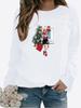 Autumn and Winter Women's Christmas Theme Printing Sweater Round Neck Long Sleeve Casual Sweatshirt Plus Size Top