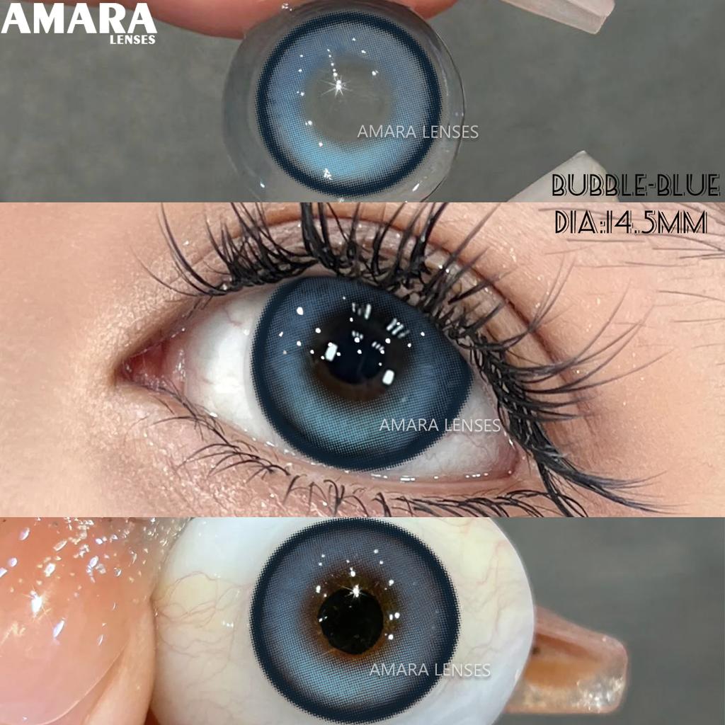 AMARA Contact Lenses Big Black Eyes Cosmetic Contacts Lenses Beautiful Yearly Colored Contact Natural Lenses for Eyes 2pcs/Pair