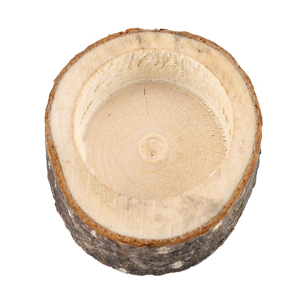 

Wood Timber Pile Candle Holder Stand Candlestick Log Flowerpot Ornament Decor Type 1