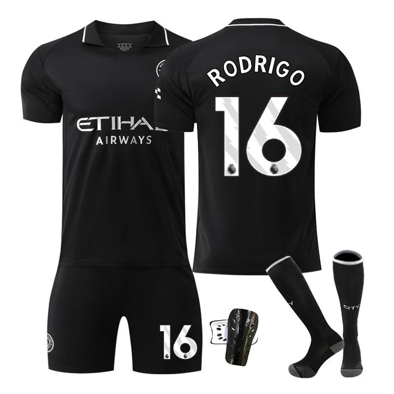 25-26 Manchester City Auswärts Nr. 9 Harland Fußballuniformen Set Herren 10 Galish 47 Foden 16 Rodrigo