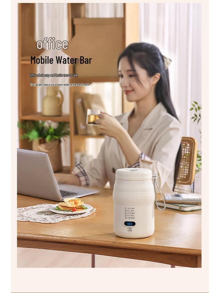 Portable Electric Heating Cup: Multi-functional Milk Warmer, Travel Kettle, and Office Hot Water Insulator